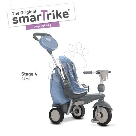 Tříkolky od 10 měsíců - Tříkolka Dazzle 5v1 Grey&Black smarTrike - 4