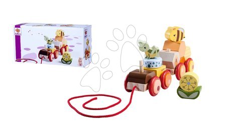 Didaktische Holzspielzeuge - Holzeisenbahn zum Ziehen Train Pull Allong Eichhorn - 2