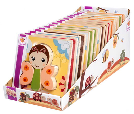 Dřevěné naučné hry - Drevené vkladacie puzzle zvieratká EH Inlay puzzle Eichhorn - 16