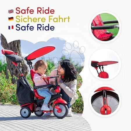 Tricikli od 10. meseca - Tricikel Glow 4v1 Touch Steering Black&Red smarTrike - 13