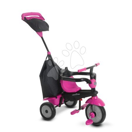Kinderdreiräder ab 10 Monaten - Dreirad Glow 4v1 Touch Steering Black&Pink smarTrike - 4