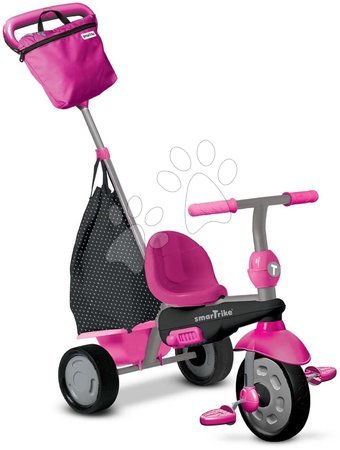 Kinderdreiräder ab 10 Monaten - Dreirad Glow 4v1 Touch Steering Black&Pink smarTrike - 13