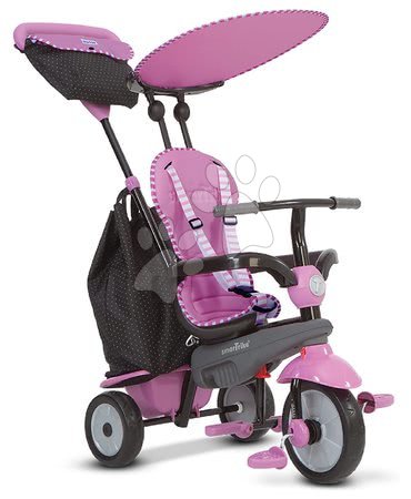 Kinderdreiräder - Dreirad Shine 4in1 Touch Steering Grau&Pink smarTrike