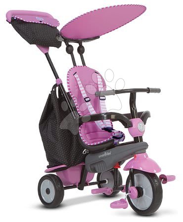 smarTrike - Tříkolka Shine 4v1 Touch Steering Grey&Pink smarTrike