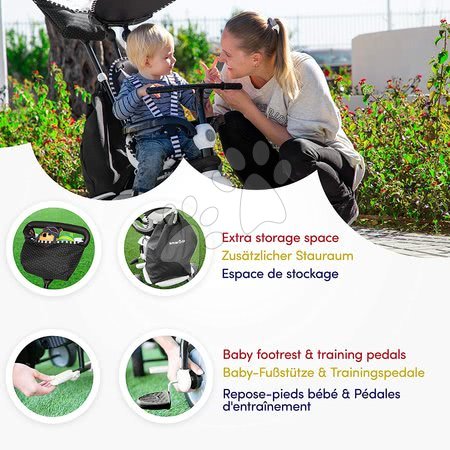 Tříkolky od 10 měsíců - Tříkolka Glow Touch Steering 4v1 Black&White smarTrike - 11