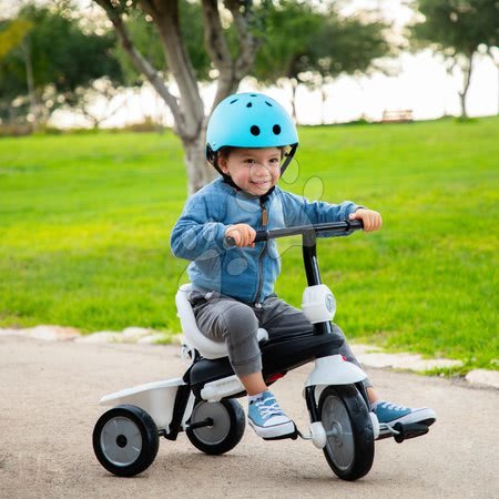 Tříkolky od 10 měsíců - Tříkolka Glow Touch Steering 4v1 Black&White smarTrike - 3