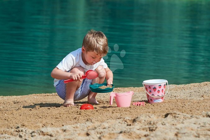 Găleți pentru nisip - Set găleată cu stropitoare Strawberry Bucket Beach Écoiffier_1