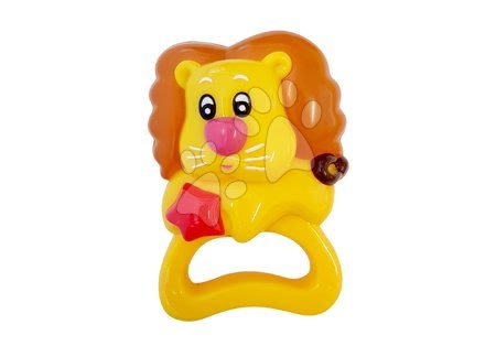 Hračky pre najmenších - Hrkálka do ruky TIMBO žltý lev