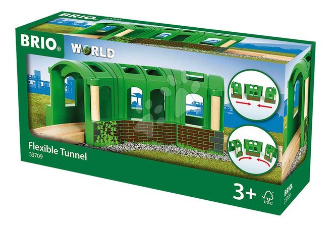 Дървени влакчета BRIO - Дървен тунел с регулируема позиция Flexible Tunnel BRIO - 2