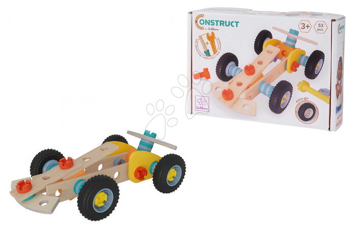 Fa építőjátékok Eichhorn - Fa építőjáték versenyautó Construct Race Car Eichhorn_1