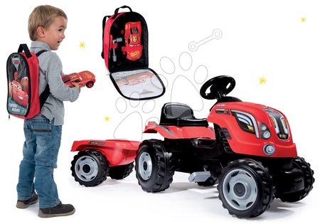 Dětská šlapací vozidla sety - Set traktor na šlapání Farmer XL s přívěsem Smoby