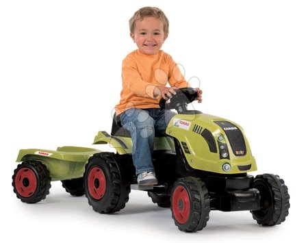 Rutschen Sets - Rutschenset Toboggan Super Megagliss 2in1 Smoby und Claas Farmer XL Traktor mit Anhänger_1