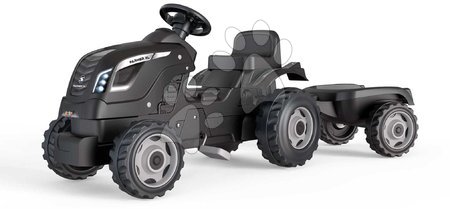 Vozíme se venku - Traktor na šlapání a přívěs Farmer XL Black Tractor+Trailer Smoby_1