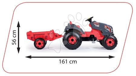 Dětská šlapací vozidla - Traktor šlapací Stronger XXL Smoby - 3