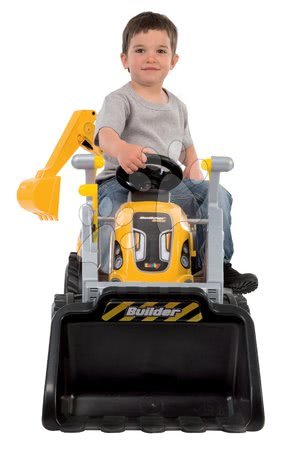 Riding toys - Builder Max Smoby Tractor with Excavator and Backhoe_1