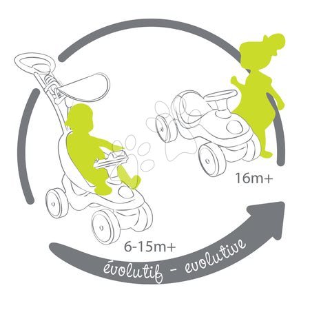 Odrážedla od 6 měsíců - Odrážedlo Bubble Go 2v1 Smoby - 11