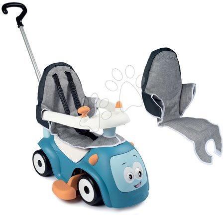 Set babytaxiu extensibil cu sunete Maestro Ride-On Blue 3in1 Smoby cu suport moale din material