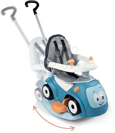 Vozidlá pre deti - Set odrážadlo rozšíriteľné so zvukmi Maestro Ride-On Blue 3in1 Smoby s mäkkým textilným poťahom a hojdačkou_1