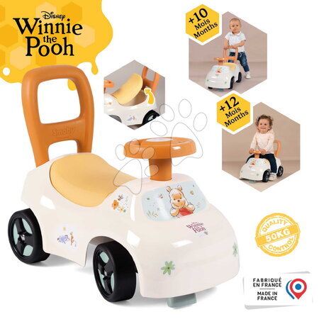 Babytaxiuri de la 10 luni - Babytaxiu și premergător Winnie the Pooh Mașină Ride On 2în1 Smoby_1