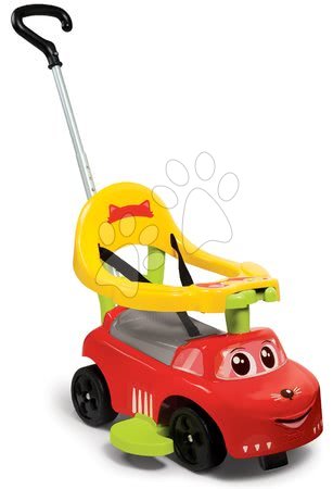 Dětská odrážedla - Odrážedlo s ohrádkou Koník Auto Balade Smoby s vodicí tyčí a úložným prostorem od 6 měsíců