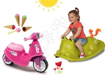 Rutschfahrzeuge Sets - Rutscher-Set Scooter Rosa Smoby 