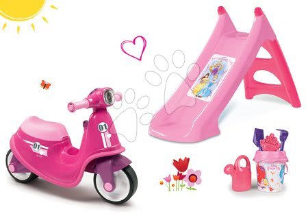 Szett bébitaxi Scooter Pink Smoby