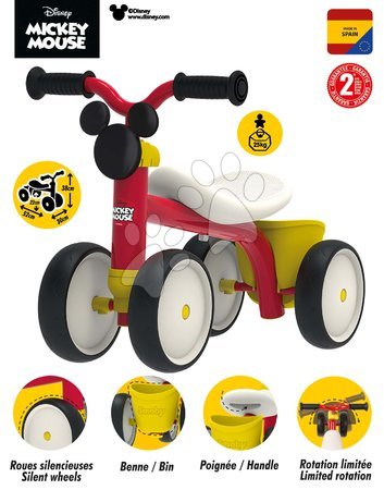 Odrážedla od 12 měsíců - Odrážedlo Mickey Disney Rookie Ride-On Smoby_1