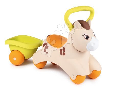 Babytaxiu cu remorcă Baby Pony Smoby cu scaun în formă ergonomică și mânere de la 12 luni