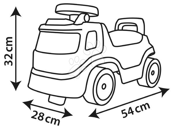 Odrážadlá od 12 mesiacov - Odrážadlo požiarne so zvukom a svetlom Fire Truck Ride On Smoby - 6