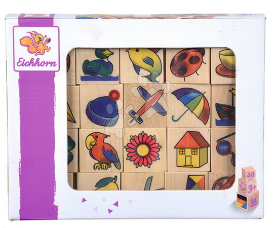 Dřevěné didaktické hračky - Dřevěné pexeso Picture Memory Game Eichhorn - 2
