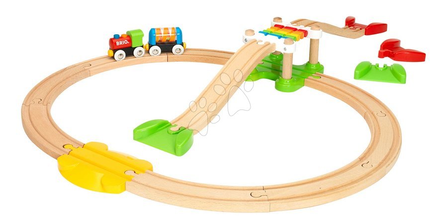 Holzeisenbahnen BRIO - Drevená vláčikodráha pre najmenších My First Railway Beginner Pack BRIO