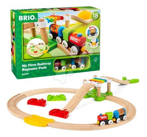 Holzeisenbahnen BRIO - Drevená vláčikodráha pre najmenších My First Railway Beginner Pack BRIO - 2