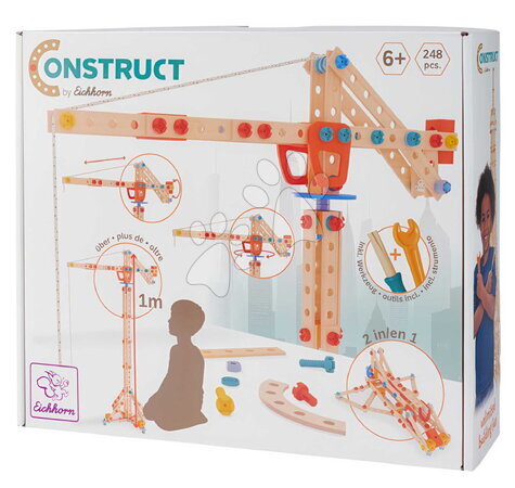 Dřevěné stavebnice Eichhorn - Dřevěná stavebnice jeřáb Construct Crane Eichhorn - 2