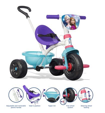 Triciclete de la 15 luni - Tricicletă Frozen - Regatul de gheaţă Be Move Smoby - 3