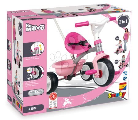 Tricikli za djecu od 15 mjeseci - Tricikl Be Move Pink Smoby - 4