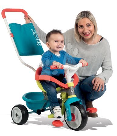 Rowerki trójkołowe od 10 miesiąca - Rowerek trójkołowy Be Move Confort Bleu Smoby - 2