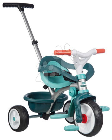 Trójkołowce od 10 miesiąca - Trójkołka z oparciem i prowadzeniem Be Move Comfort Blue Tricycle Smoby