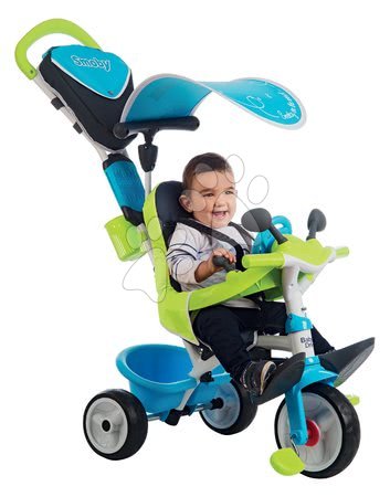 Triciklik 10 hónapos kortól - Tricikli huzattal Baby Driver Comfort Blue Smoby - 11