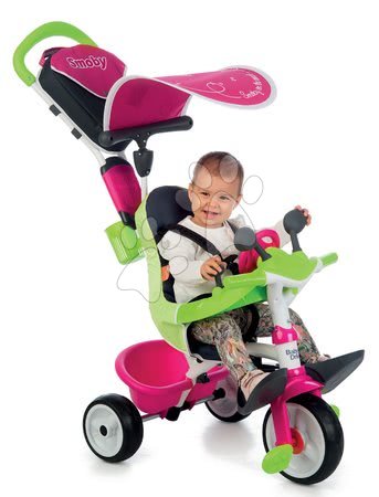 Tricikli od 10. meseca - Tricikel s potiskom Baby Driver Comfort Pink Smoby - 5