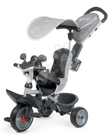 Rowerki trójkołowe - Rower trójkołowy z osłoną DeLuxe Baby Driver Comfort Grey Smoby