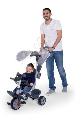 Triciklik 10 hónapos kortól - Tricikli huzattal DeLuxe Baby Driver Comfort Grey Smoby - 4