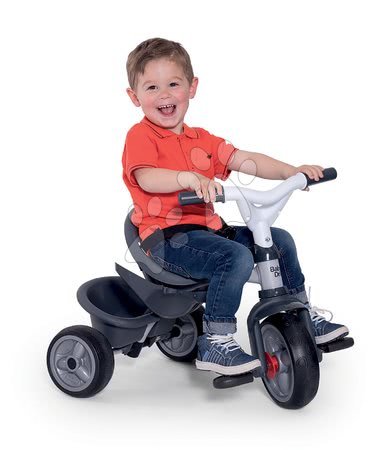 Triciklik 10 hónapos kortól - Tricikli huzattal DeLuxe Baby Driver Comfort Grey Smoby - 9