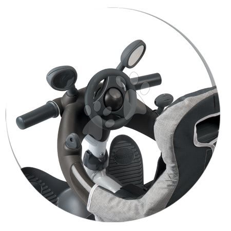 Triciklik 10 hónapos kortól - Tricikli huzattal DeLuxe Baby Driver Comfort Grey Smoby - 2