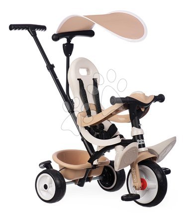 Tricikli - Trojkolica i kolica u jednom s visokom naslonom Baby Balade Tricikl Bež Smoby