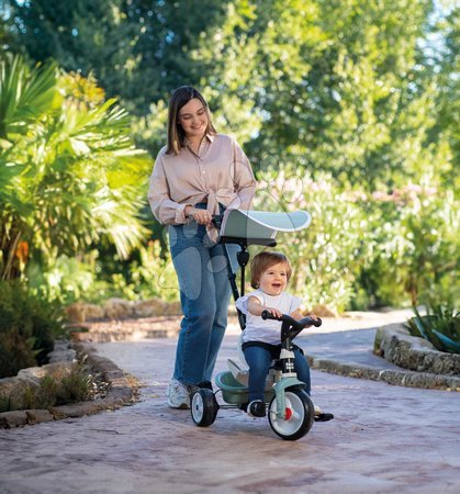 Tricicli dai 10 mesi - Triciclo e passeggino in uno con schienale alto Baby Balade Tricycle Life Smoby - 5