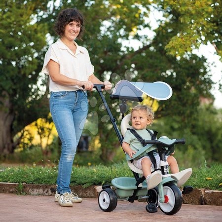 Tricicli dai 10 mesi - Triciclo e passeggino in uno con schienale alto Baby Balade Tricycle Life Smoby - 6