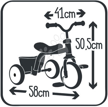Jeździki od 18 miesięcy - Trójkołowy rowerek i odpychacz Retro Rookie Trike Smoby - 14
