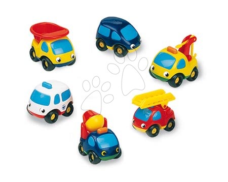  - Spielzeugautos  Vroom Planet Smoby Arbeits - Abschleppwagen, Krankenwagen, Mischer, Kipper, Feuerwehr und Zivilauto Länge 7 cm ab 12 Monaten