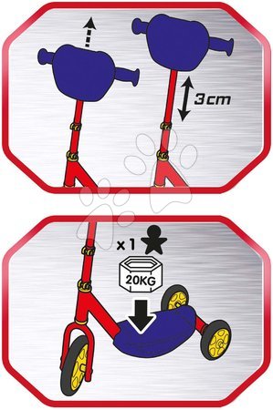 Hulajnogi trójkołowe - Hulajnoga trójkołowa Cars 3 Wheels Scooter Smoby - 2