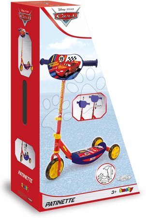 Hulajnogi trójkołowe - Hulajnoga trójkołowa Cars 3 Wheels Scooter Smoby - 4
